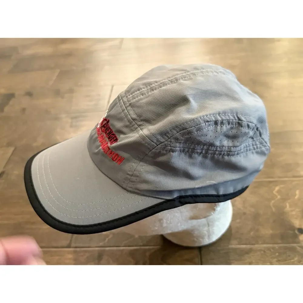 Marvel Mens Gray Super Heroes Avengers Half Marathon 5 Panel Strapback Hat Cap